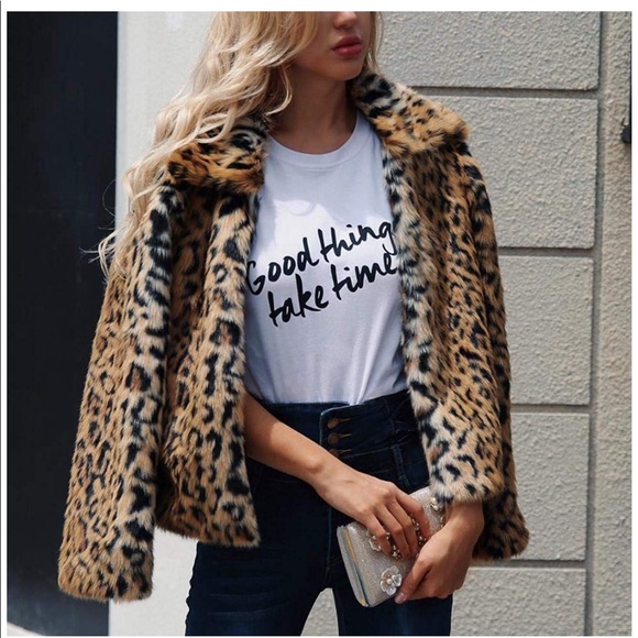1 LEFT!๐ฅ$25!๐ฅSz 8-12 LEOPARD FAUX FUR JKT! - Picture 3 of 8